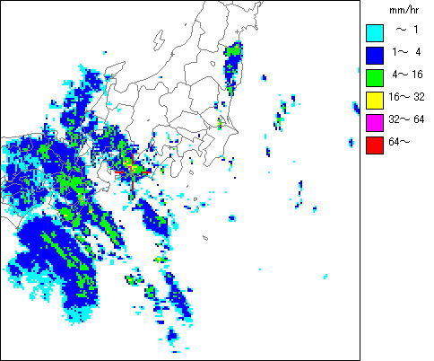 気象レーダー画像