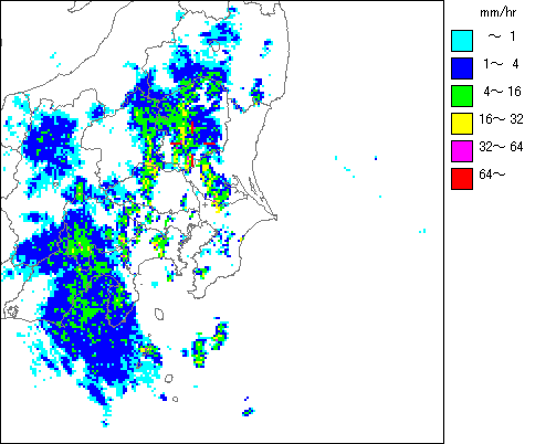 気象レーダー画像