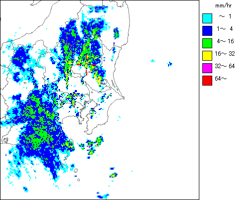 気象レーダー画像