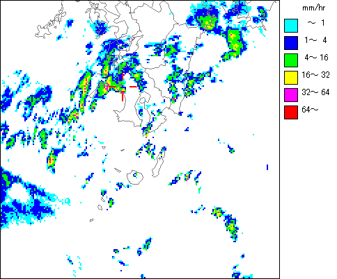 気象レーダー画像