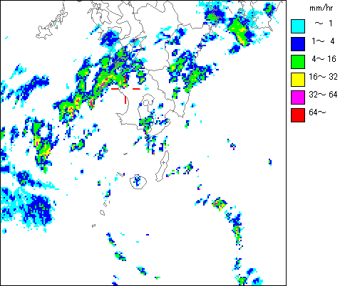 気象レーダー画像