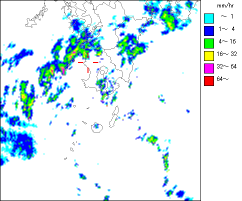 気象レーダー画像