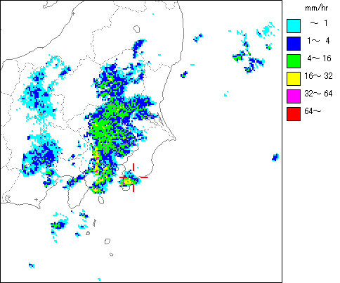 気象レーダー画像