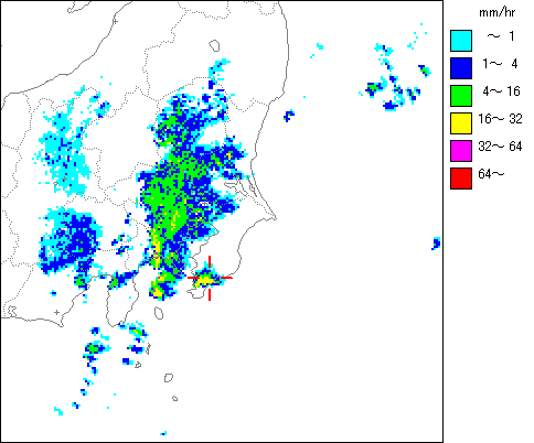 気象レーダー画像