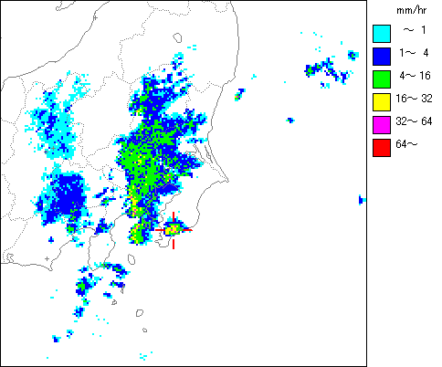 気象レーダー画像