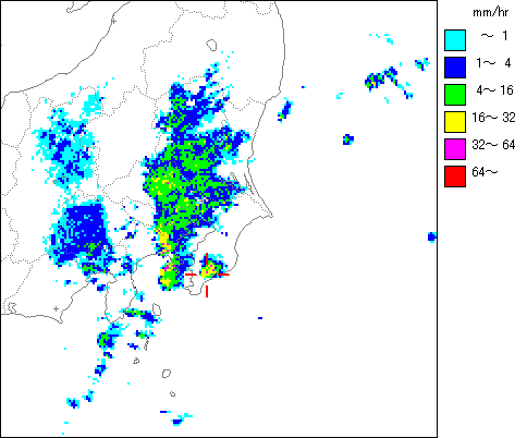 気象レーダー画像