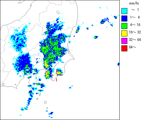 気象レーダー画像