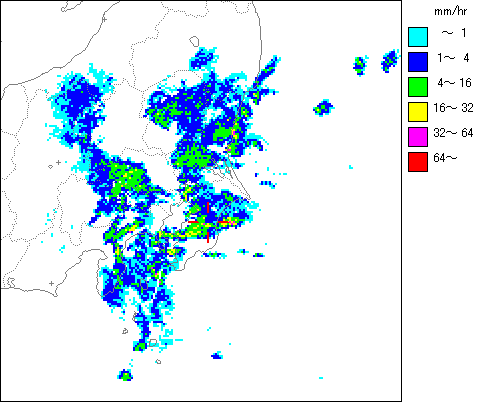 気象レーダー画像