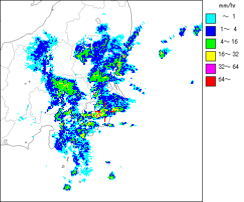 気象レーダー画像