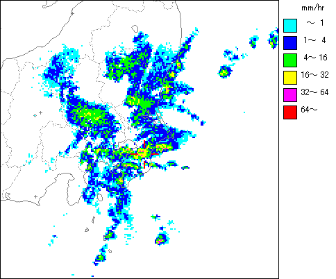 気象レーダー画像