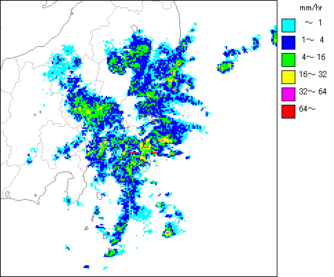 気象レーダー画像