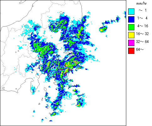 気象レーダー画像