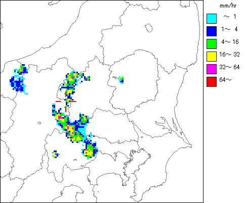 気象レーダー画像