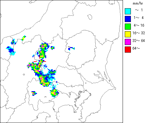 気象レーダー画像