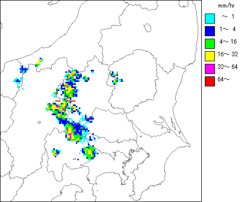 気象レーダー画像