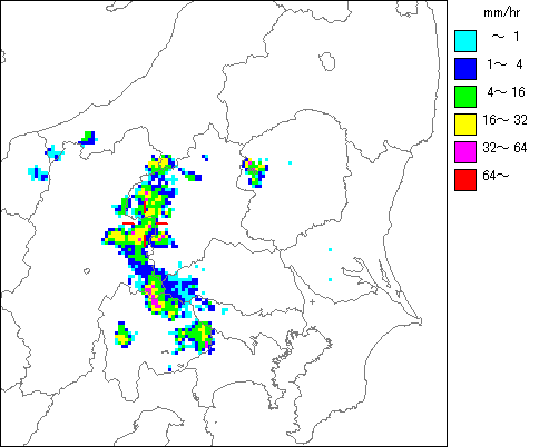 気象レーダー画像