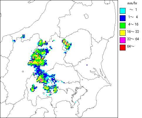 気象レーダー画像