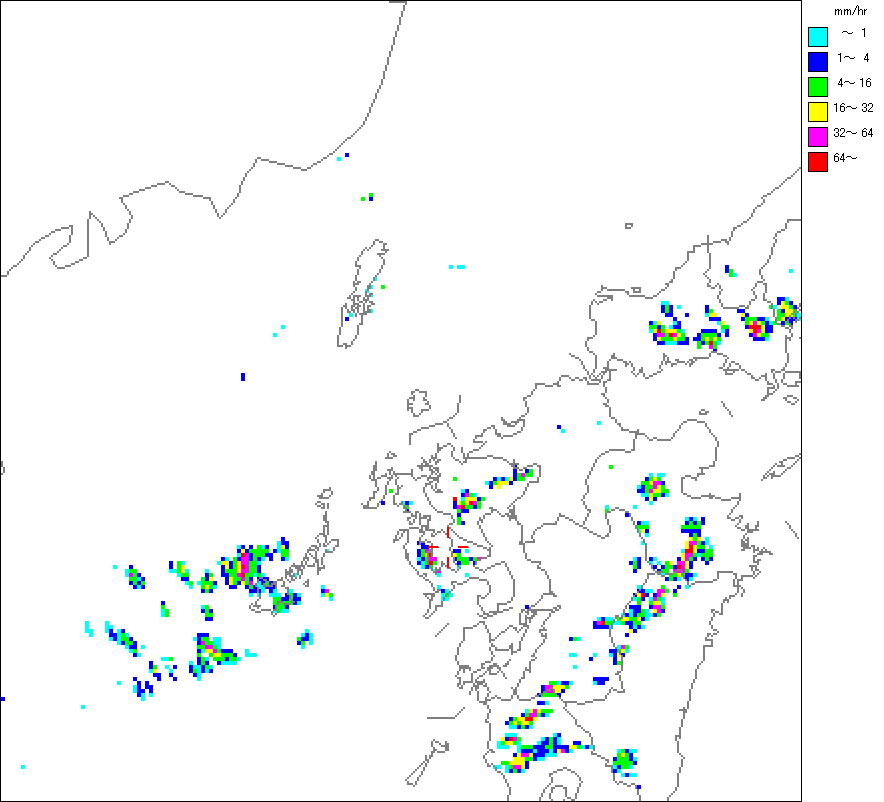 気象レーダー画像