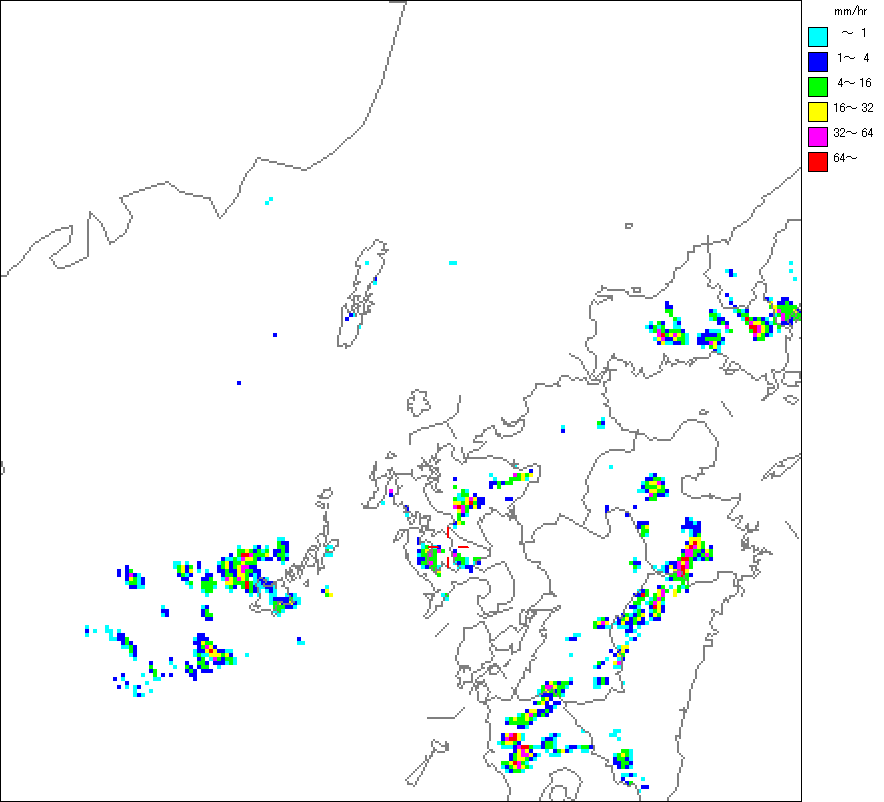 気象レーダー画像