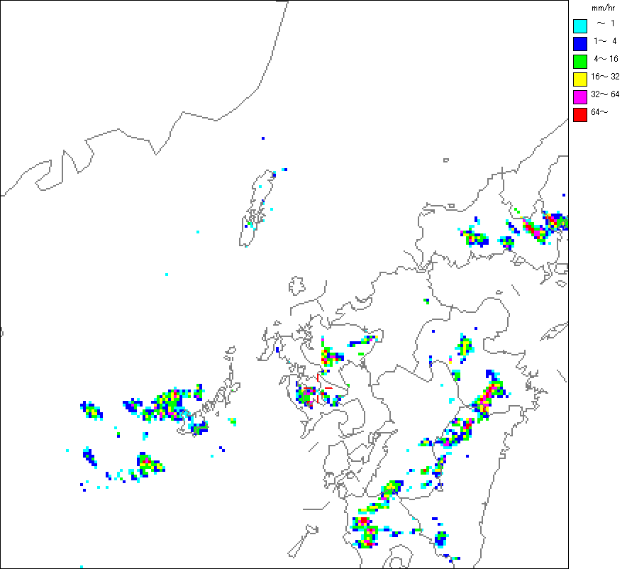 気象レーダー画像