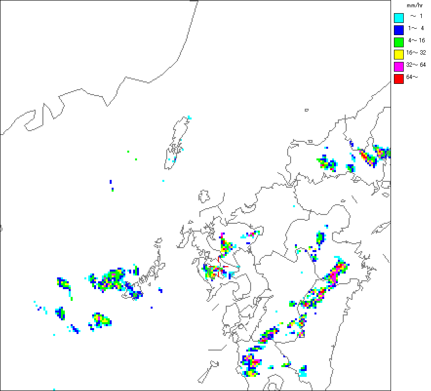 気象レーダー画像