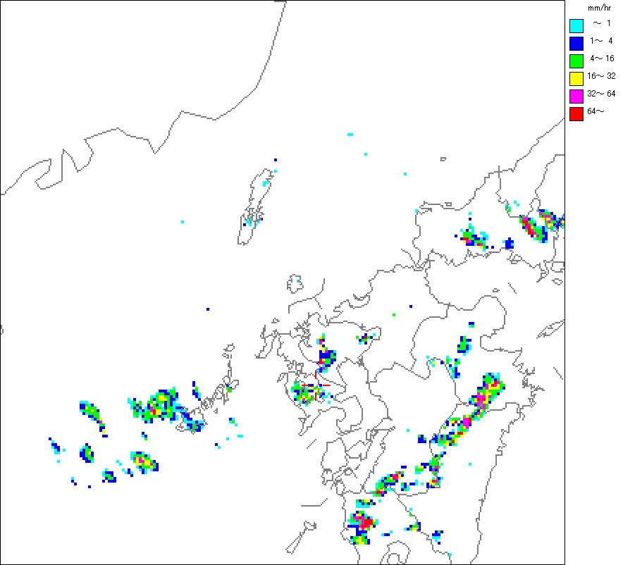 気象レーダー画像