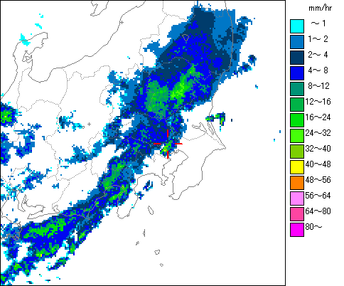 気象レーダー画像