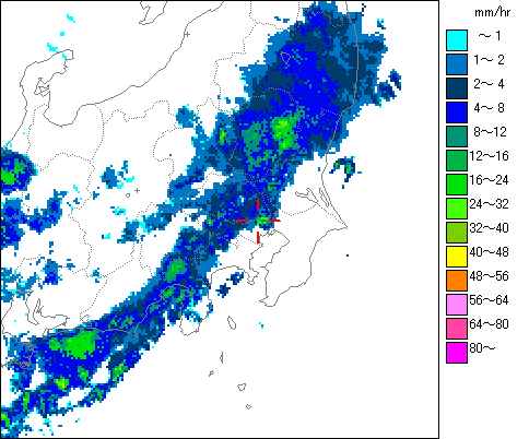 気象レーダー画像