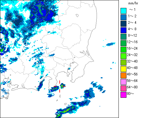 気象レーダー画像