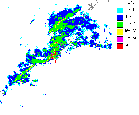 気象レーダー画像