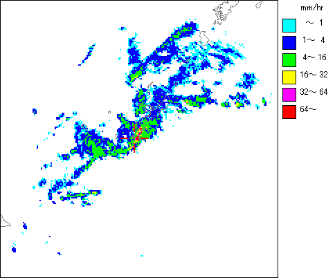 気象レーダー画像