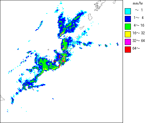 気象レーダー画像