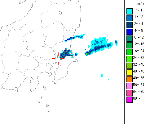 気象レーダー画像