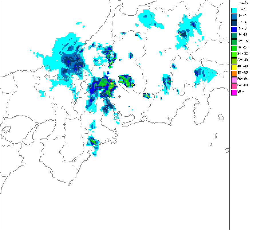 気象レーダー画像