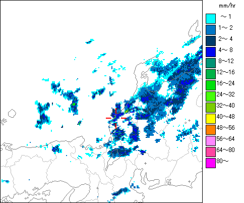 気象レーダー画像