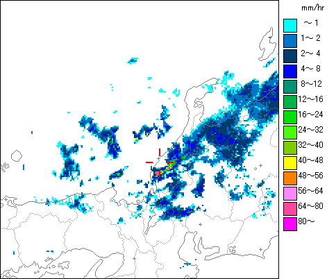 気象レーダー画像