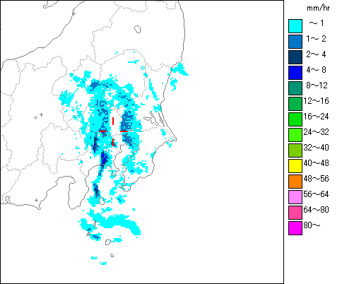 気象レーダー画像