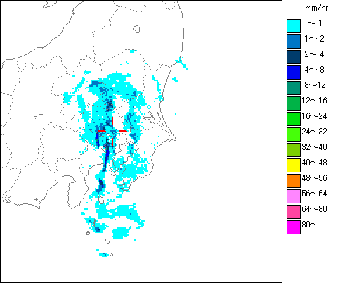 気象レーダー画像