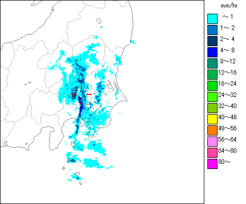 気象レーダー画像