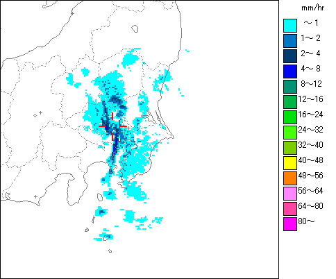 気象レーダー画像