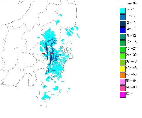 気象レーダー画像