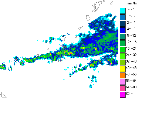 気象レーダー画像