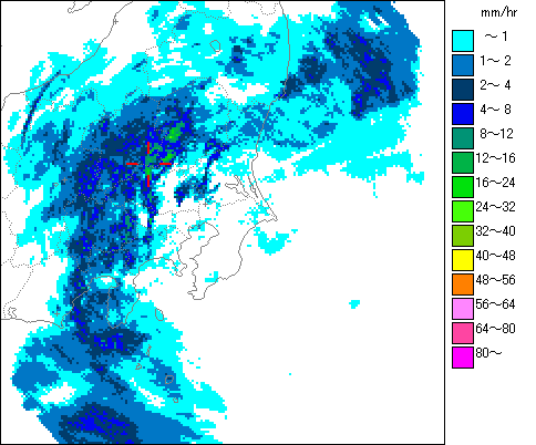 気象レーダー画像