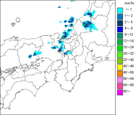 気象レーダー画像