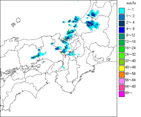 気象レーダー画像