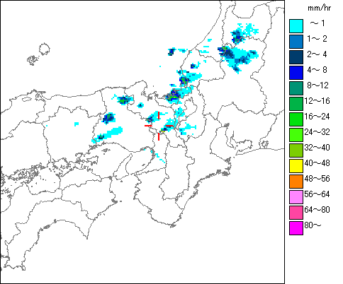 気象レーダー画像