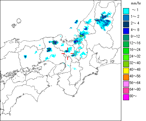 気象レーダー画像