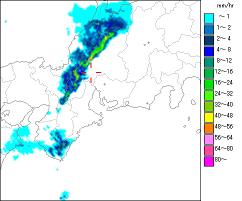 気象レーダー画像