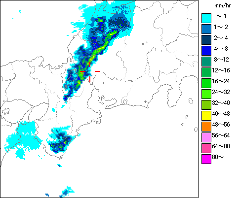 気象レーダー画像