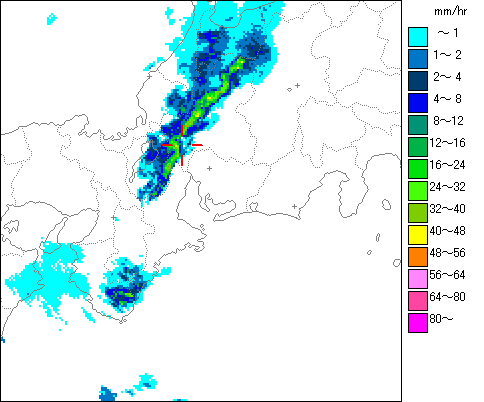 気象レーダー画像